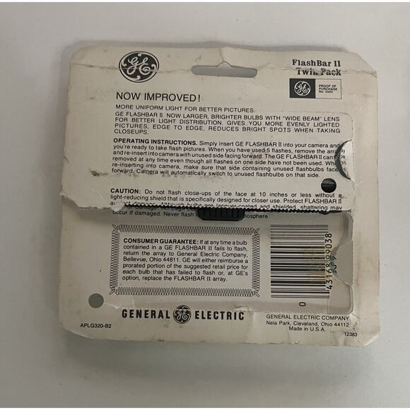 One Flashbar Left Out Of A 2 Pack. GE Flashbar II 10 Flashes Left - Picture 2 of 2